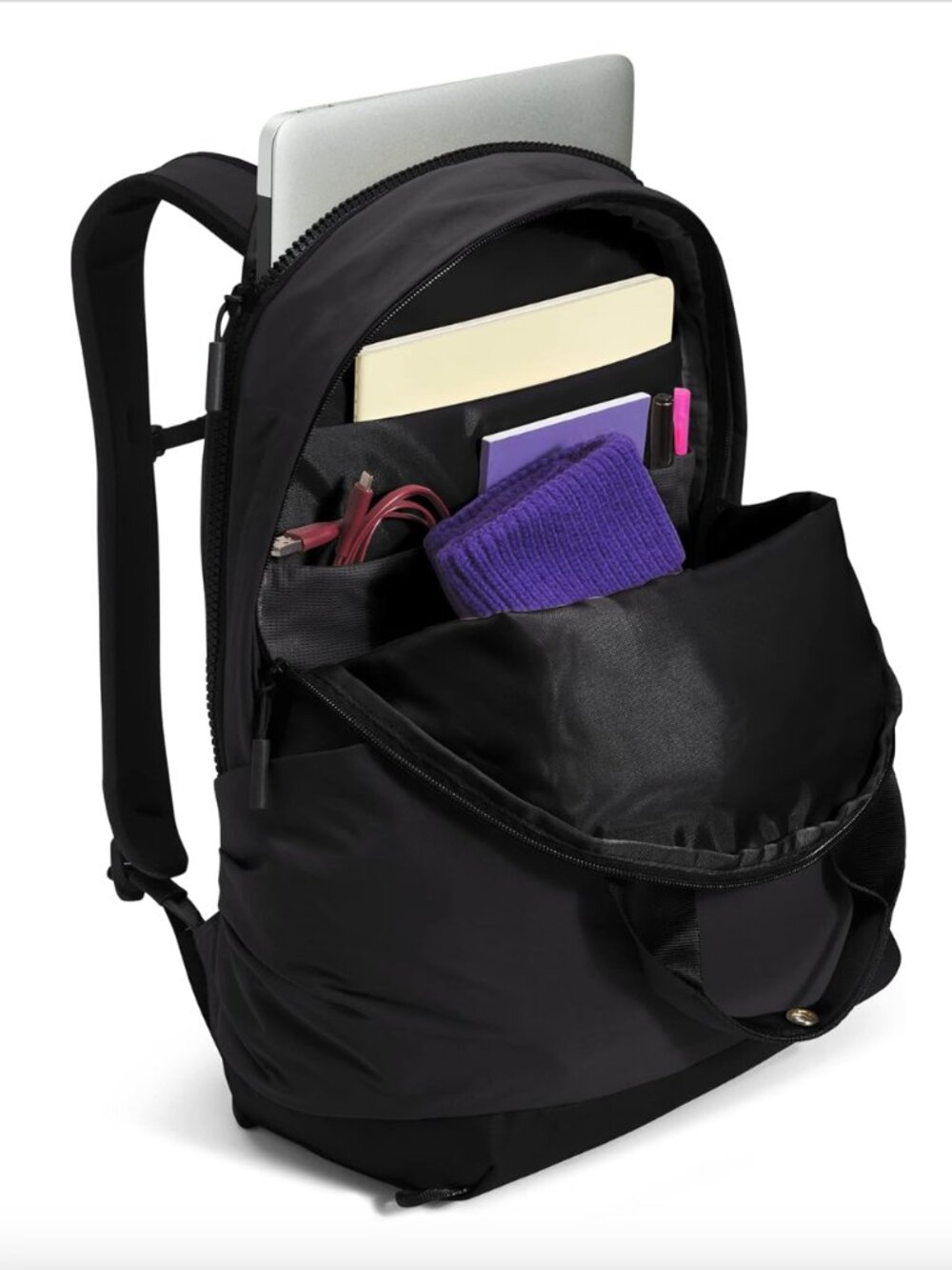 The North Face Never Stop Daypack TNF Black Women’s Backpack Laptop Travel Bag - Picture 5 of 10